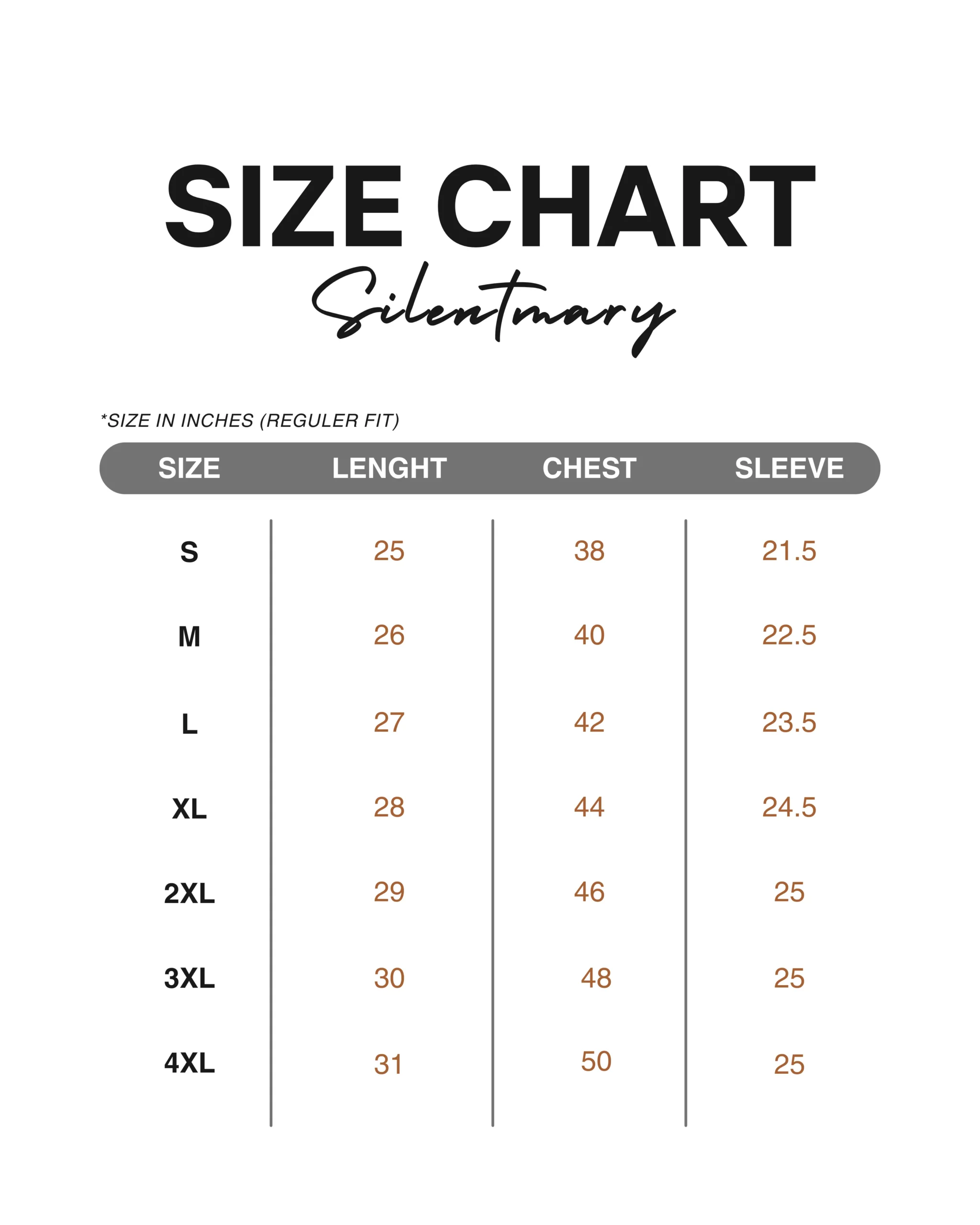Beige and White Minimalist Clothing Size Chart Instagram Post (1)