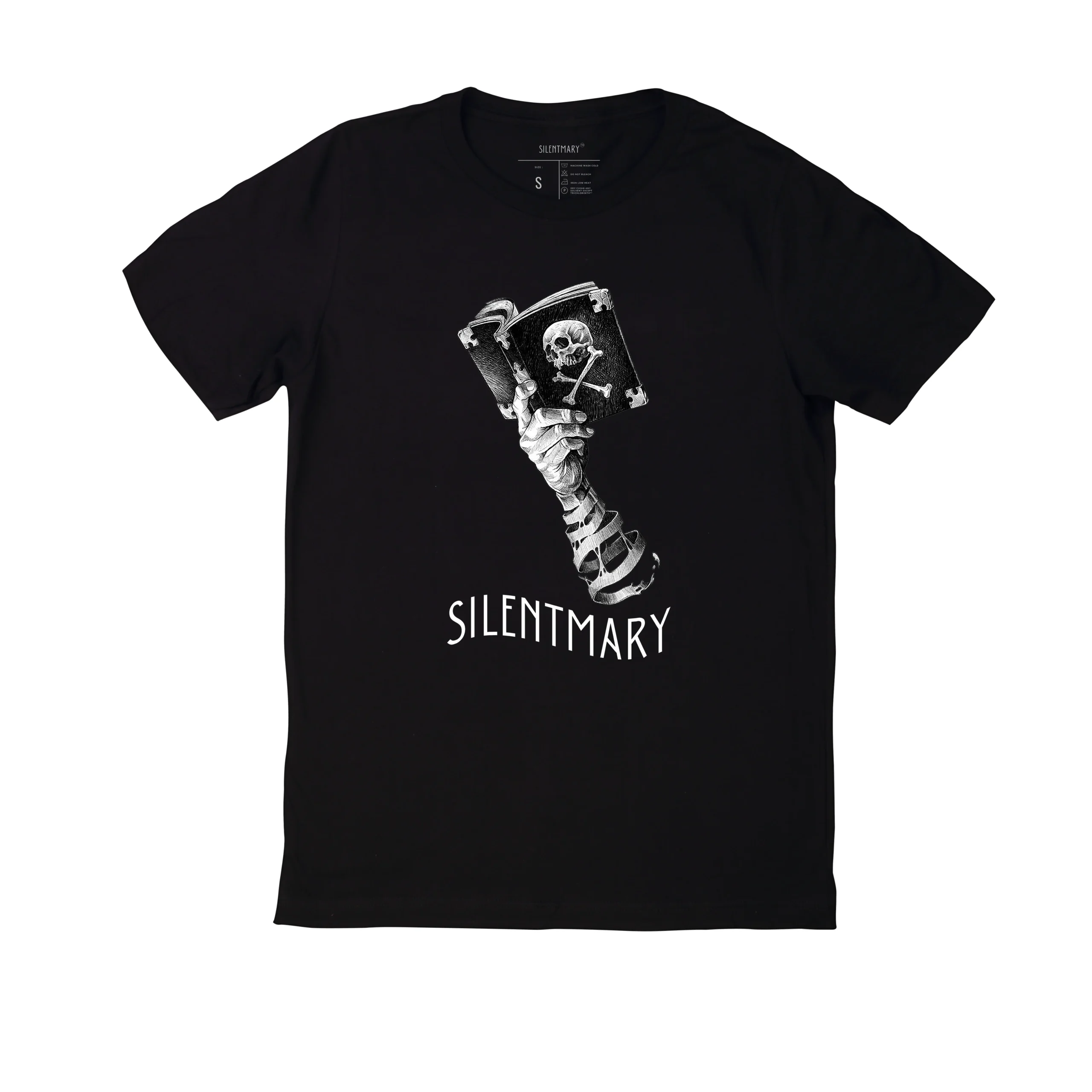 Skeletal Hand Holding Book [UNISEX} (FRONT 3)